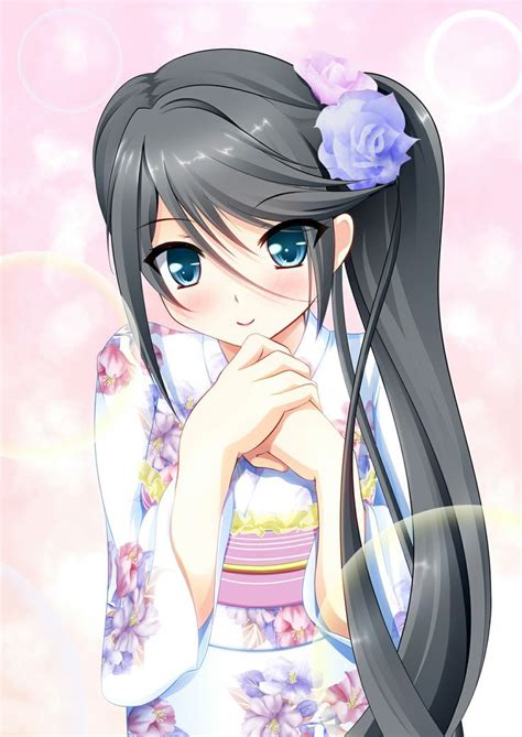 Anime Girl Wearing A Kimono Anime Pinterest Kimonos