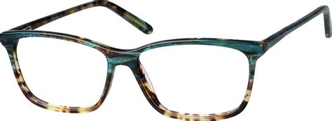 Green Rectangle Glasses 4417324 Zenni Optical Eyeglasses Optical Glasses Women Fashion