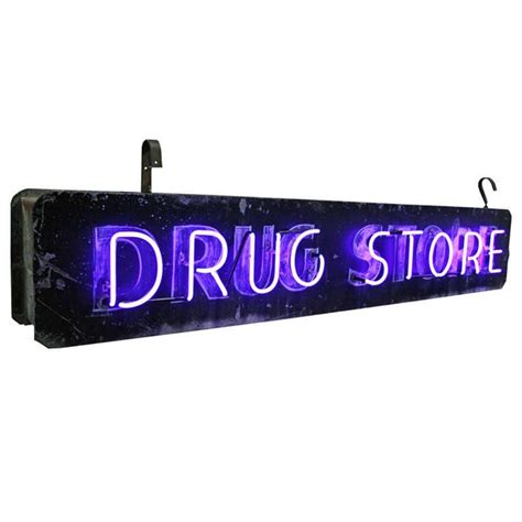 Double Sided Neon Drug Store Sign Circa 1955 At 1stdibs