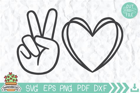 Peace And Love Svg File Graphic By Wanchana365 · Creative Fabrica
