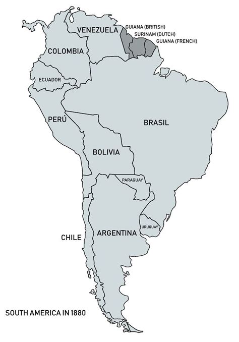 South America In 1880 Mapa De America Del Sur Mapa Historico Mapa