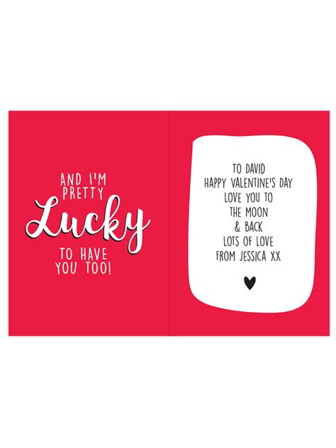 personalised you re one lucky guy card novelties parties direct ltd