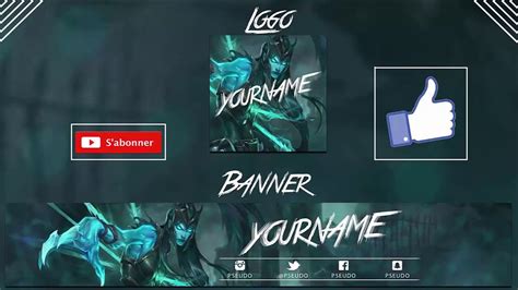 Youtube Banner And Logo League Of Legends Template 5