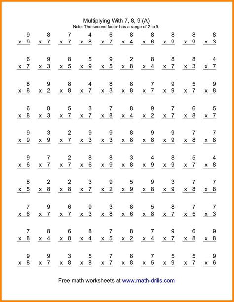 4th Grade Multiplication Practice Worksheets Free Printable