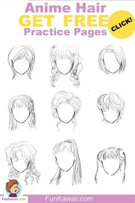 Check spelling or type a new query. How to Draw Hair Anime Women- Free Printable Practice ...