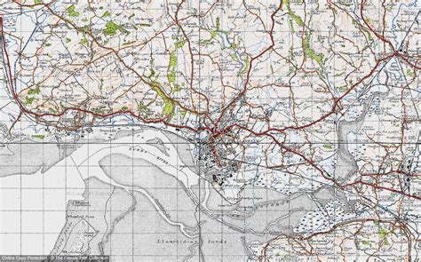 Historic Ordnance Survey Map Of Llanelli 1946