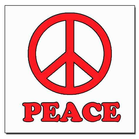 Red Peace Sign W Peace Peace Peace And Love Custom Graphics