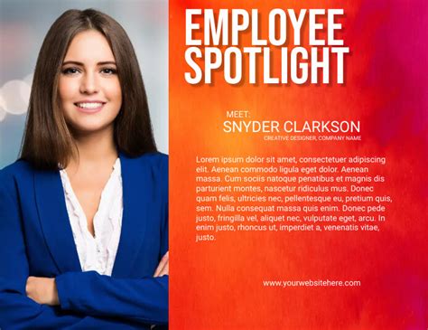 Employee Spotlight Template Postermywall
