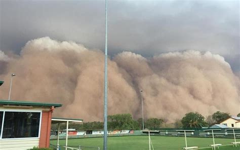 Giant Dust Storm Hailstones Hit Two Fire Ravaged States In Australia