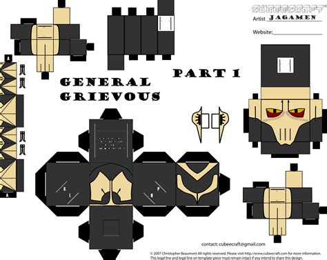 Cubee Craft Star Wars Jedi Paper Toy Free Printable Papercraft Templates Eve Curtis