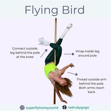 Pole Trick Tutorial Flying Bird Pole Fitness Moves Pole Dance Moves