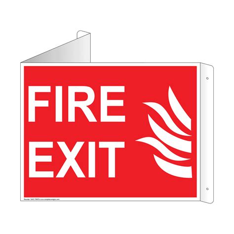Fire Exit Sign Nhe 7080tri Exit Emergency Fire