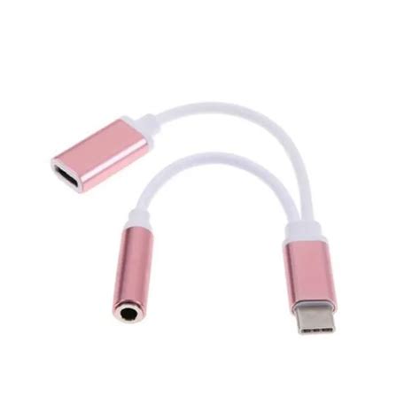 1pc High Quality Usb Type C Female To Female 3 5mm Jack Aux Extention Cable Headphone Audio