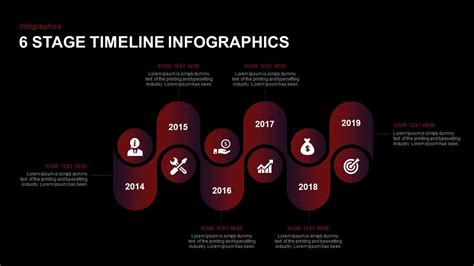 6 Stage Infographic Timeline Template For Powerpoint Timeline Images