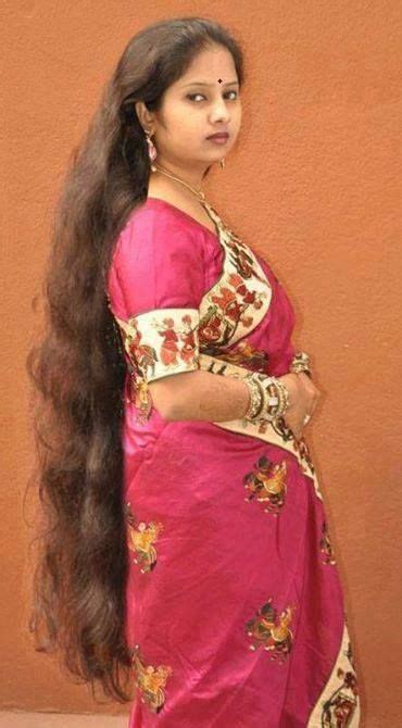 Pin By Preksha Pujara On Long Hair With Saree With Images Long Hair