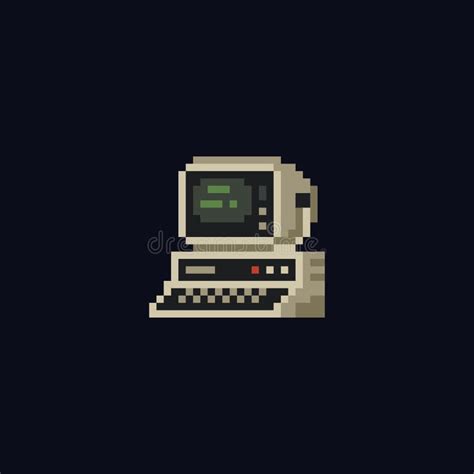 Retro Personal Computer With Terminal Console Commands On The Screen