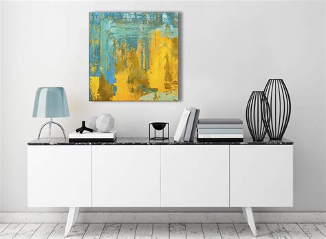 Ergonomic front tiltable kitchen chair bright yellow seating. Mustard Yellow and Teal Turquoise - Abstract Dining Room ...