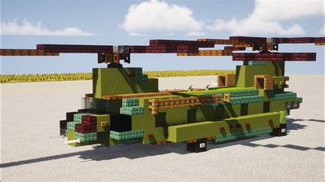 Minecraft CH-47 Chinook Helicopter Tutorial - YouTube