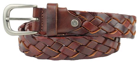 Unisex Plaited Real Leather Weaved And Braided Vintage Mens Belt 4