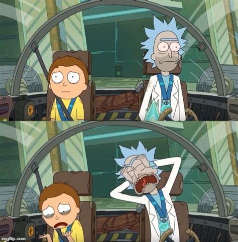 Rick And Morty Crying In Car Protes Png