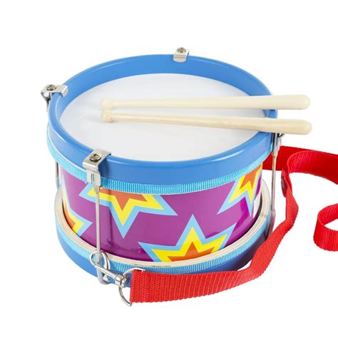 Childrens Toy Snare Marching Drum Double Sided With Adjustable Neck