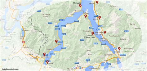 Umbrië comomeer gardameer lago maggiore luganomeer abruzzen / abruzzo (20) apulië (90) basilicata (3) calabrië (18) campanië (26) comomeer (54) emilia romagna (6) friuli. Visit Lake Como Map - Como, Bellagio, Laglio, Menaggio ...