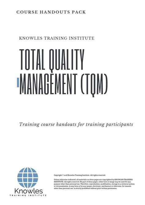 Total Quality Management (TQM) Training Course In ...