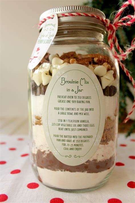 Christmas Brownie Mix In A Jar Lake Lure Cottage Kitchen Mason Jar