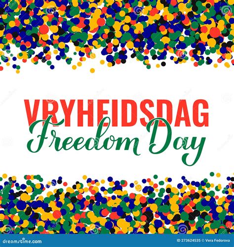Vryheidsdag - South Africa Freedom Day. National Holiday Celebrate on