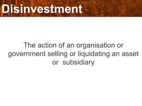 Privatisation And Disinvestment Ppt