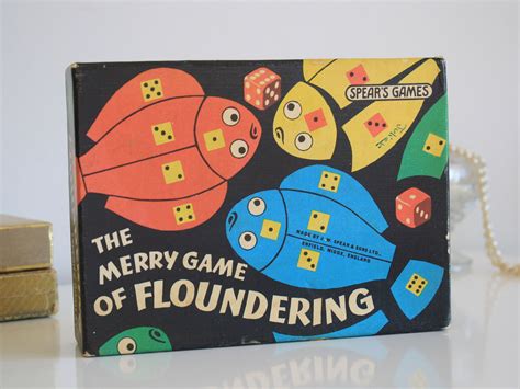 The Merry Game Of Floundering Vintage Mid Century Complete Etsy