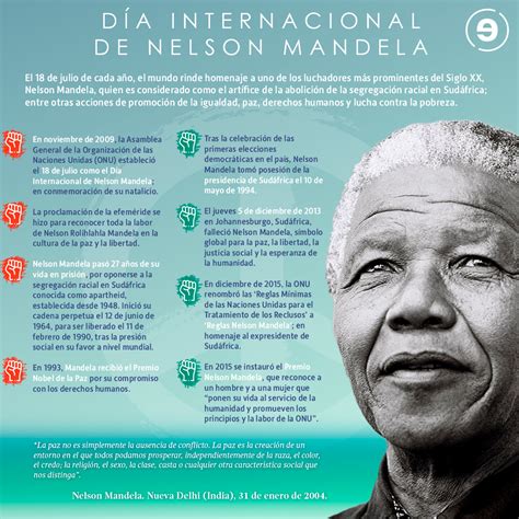 Nelson Mandela Símbolo Mundial De Paz Libertad Y Justicia Social