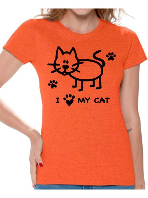 Awkward Styles Cat T Shirt I Love My Cat T Shirts For Women