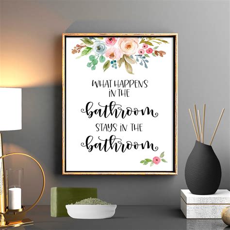 What Happens In The Bathroom Stays In The Bathroom Funny Etsy