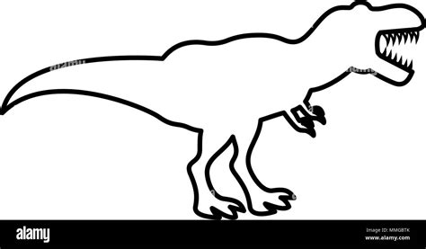 T Rex Black And White Stock Photos Images Alamy