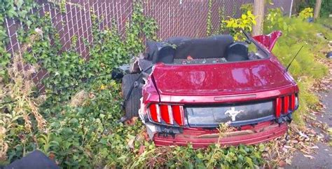 Ford Mustang Crashes Splits In Half On Impact The Supercar Blog