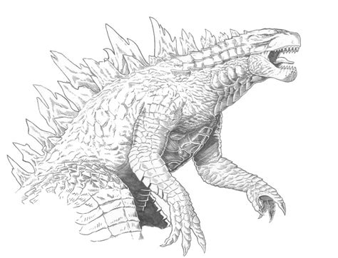 Interactive printable online coloring pages. Coloring page Godzilla : Godzilla 2014 11