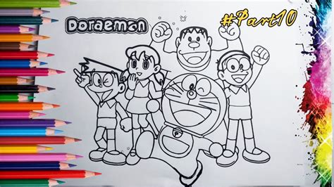 Doraemon Dan Kawan Kawan Riang Gembira Cara Menggambar Dan Mewarnai
