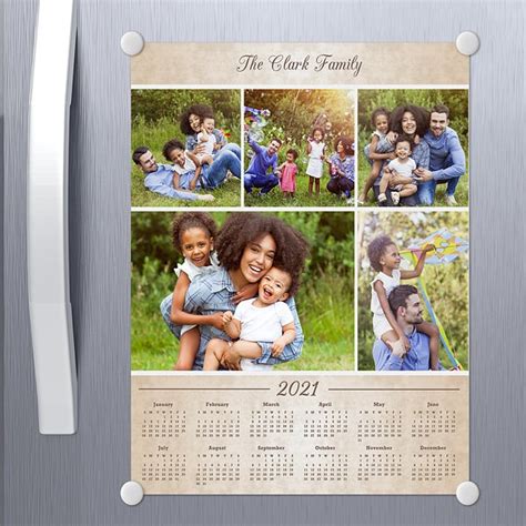 Photo Collage Personalized Calendar Poster