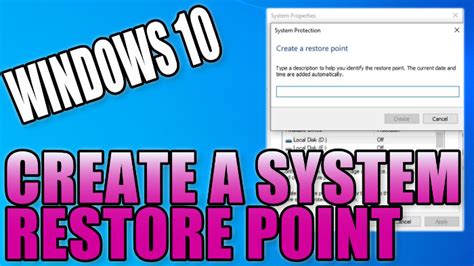 Create A System Restore Point In Windows 10 Computersluggish