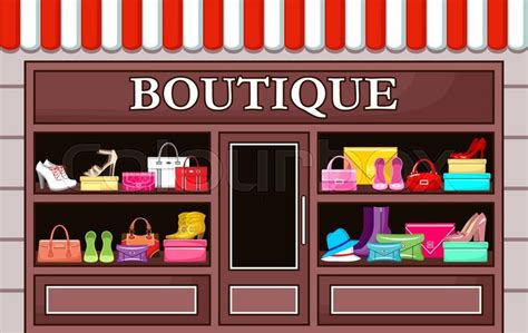 Picture Of A Fashion Boutique With Stock Vector Colourbox