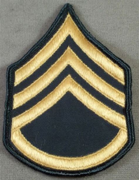 Us Army Large Sleeve Rank Insignia Staff Sergeant E 6 Merrowed Edge