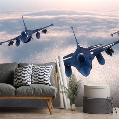 Fighter Jets Wall Mural Wallsauce Uk Wall Murals Ceiling Murals