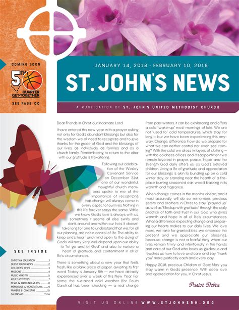 Butterfly and Cross Newsletter Template | Newsletter templates, Church newsletter, Clip art borders