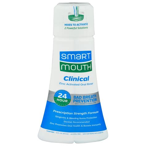 smart mouth advanced clinical formula 12 hour fresh breath fresh mint activated mouthwash shop