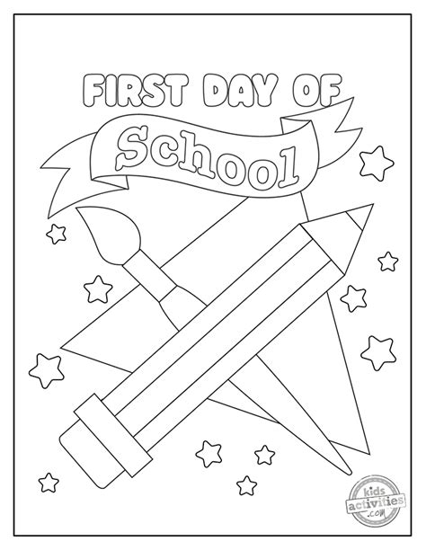 Exciting Coloring Pages For The First Day Of School