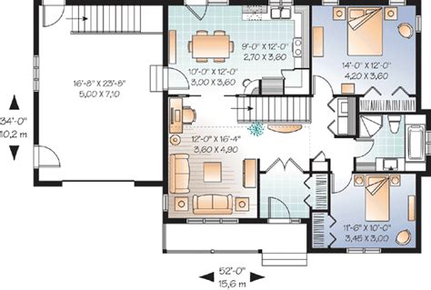 Dual master suites are gaining popularity because they can be super practical for families. 2 Bedroom Ranch with Vaulted Spaces - 21877DR | 1st Floor ...