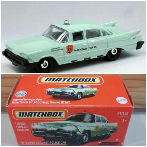 Matchbox 2021 59 Dodge Coronet Police Car Mint Green Power Grab Box Hobbies Toys Toys