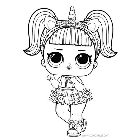 Unicorn Coloring Pages Printable Free Doll Lol