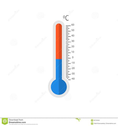 Thermometers Measuring Heat And Cold Vector Illustration Stock Vector